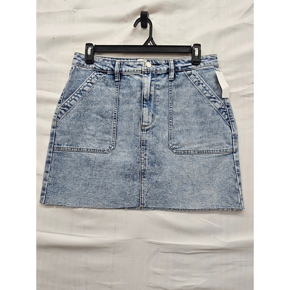 Edited by Remi Bader‎ Womens Mini Skirt Light Blue Cotton Blend Casual Size 12